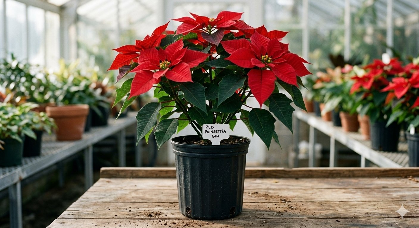 red poinsettia plant